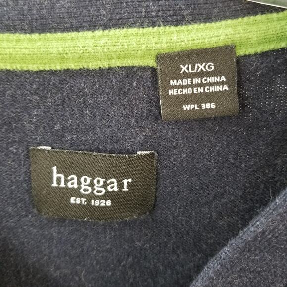 Haggar Blue Gray Tan Argyle Sweater Vest Classic Size XL - Picture 3 of 3